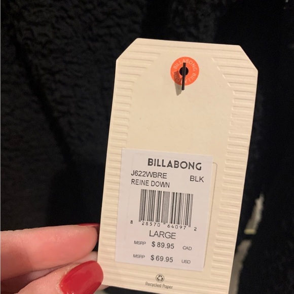Billabong Reine Down Fleece Hooded Jacket - Picture 3 of 3